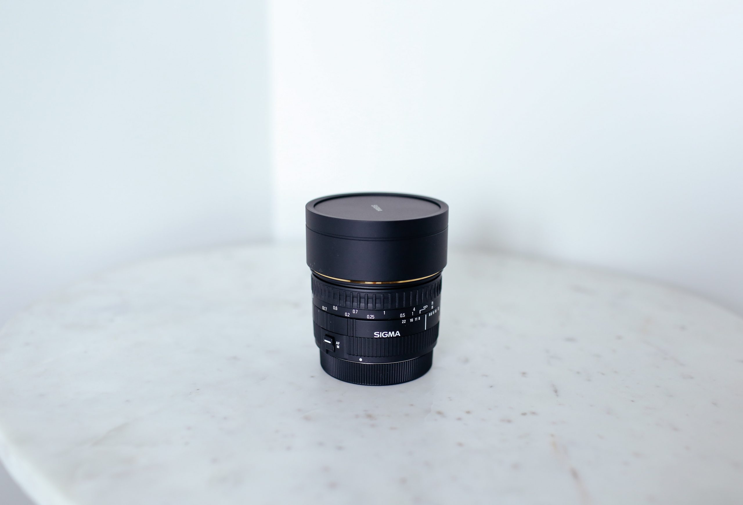 macro lens for product photography on a table